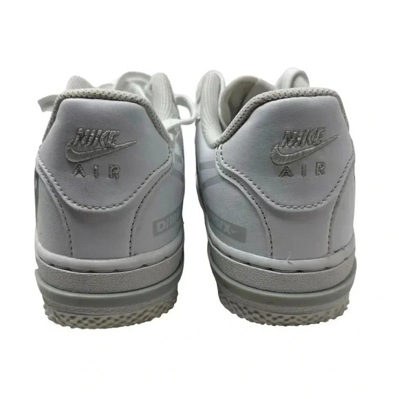 Nike Air Force 1 Low React Triple White Sneakers size 4Y custom design womens 6 - Picture 6 of 13